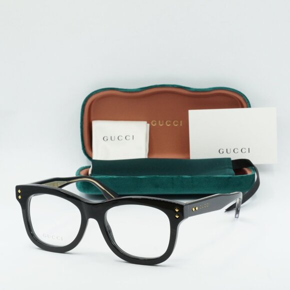 🕶️ New Gucci GG1086O 005 Eyeglasses - Black Frame - Picture 9 of 9